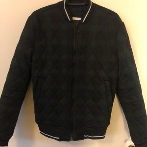 Men’s Zara quilted plaid pattern jacket